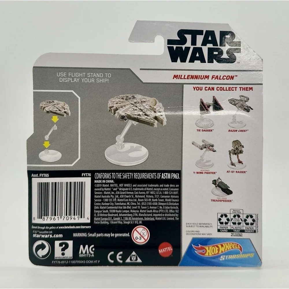 Hot Wheels Star Wars Starships Lot Razor Crest Falcon Grogu Vader TIE AT-ST NIB
